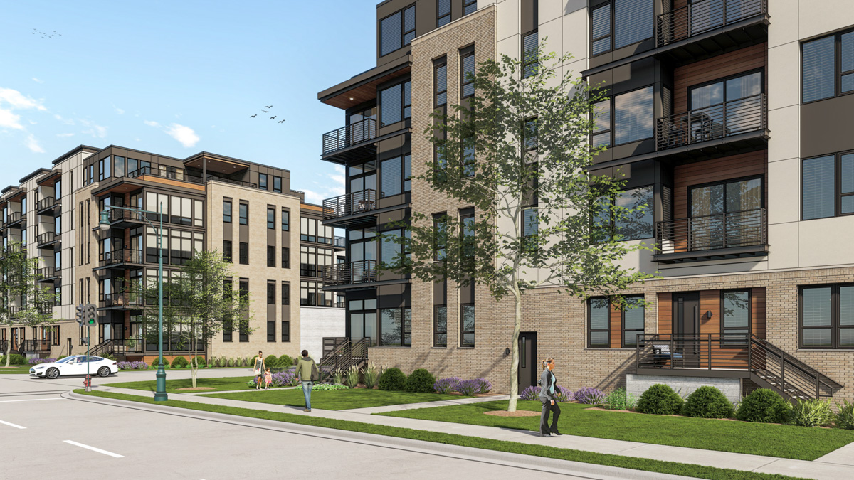 The Apiary Apartments West Allis Rear Corner