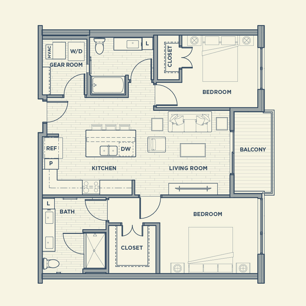 The Apiary Apts West Allis Landbylabel Apartment B1 Mirrored