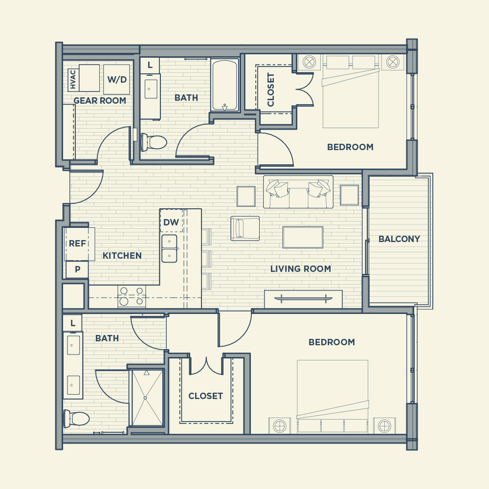 The Apiary Apts West Allis Landbylabel Apartment B1 2 Mirrored