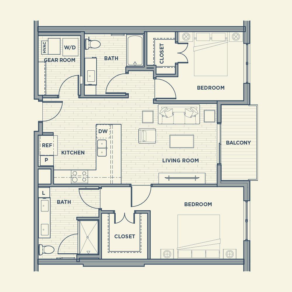 The Apiary Apts West Allis Landbylabel Apartment B1 3 Mirrored