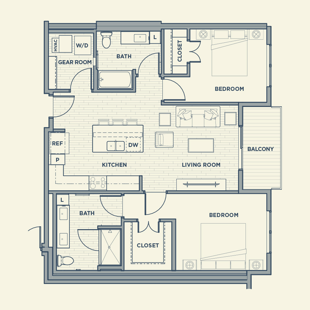 The Apiary Apts West Allis Landbylabel Apartment B2 Mirrored