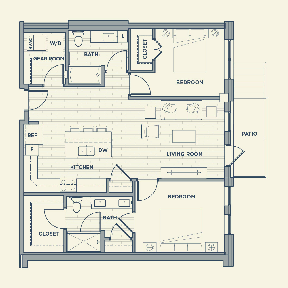 The Apiary Apts West Allis Landbylabel Apartment B3 Mirrored