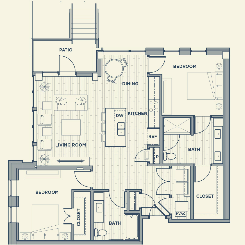 The Apiary Apts West Allis Landbylabel Apartment B6 Mirrored