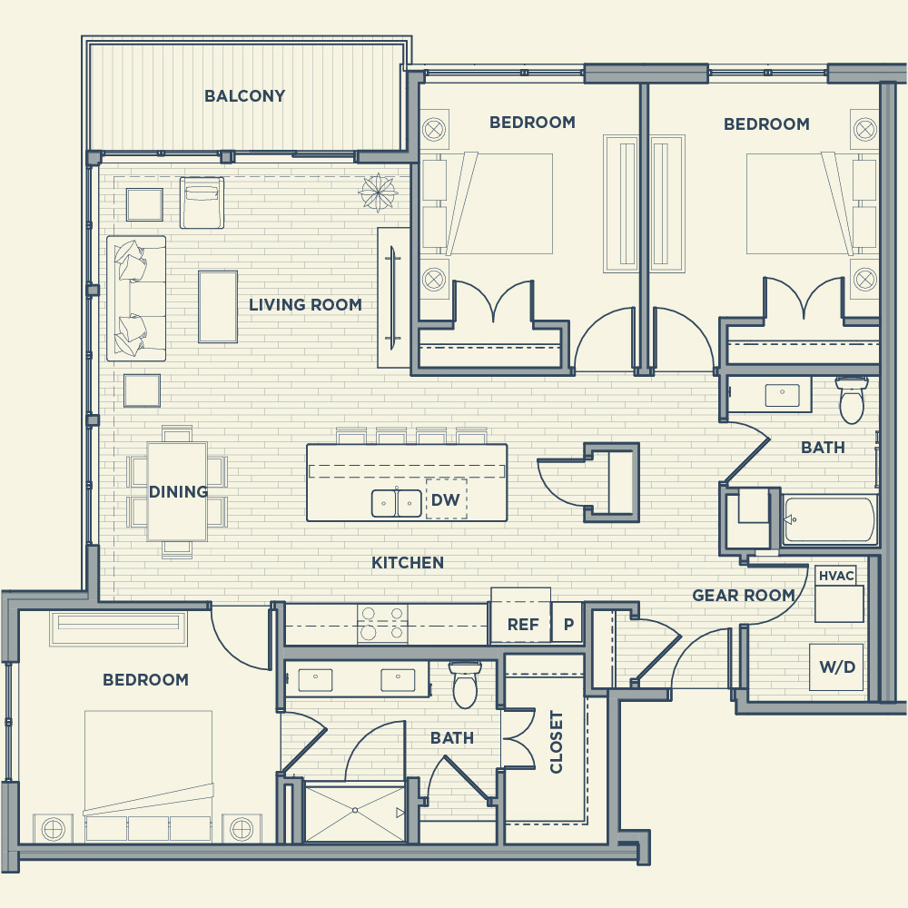 The Apiary Apts West Allis Landbylabel Apartment C2 Mirrored